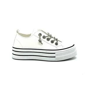 Women's White Platform Sneakers